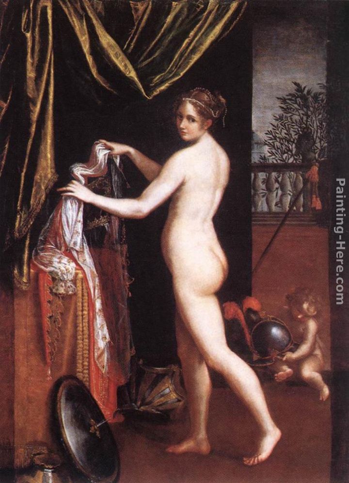 Minerva Dressing painting - Lavinia Fontana Minerva Dressing art painting Minerva Dressing painting - Lavinia Fontana Minerva Dressing art painting